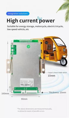 12V - 72V Lithium BMS System 3S-24S 100A 120A 150A 200A 250A Lifepo4 بطارية ليثيوم BMS