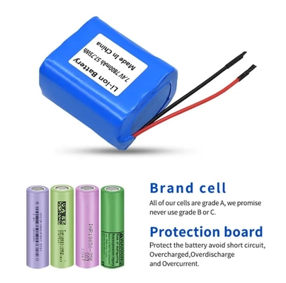 2600mah 3000mah 3.7V 7.4V 7800mah 9ah 18650 حزم بطارية ليثيوم أيون قابلة لإعادة الشحن