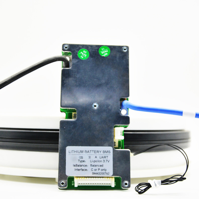 Li Ion Smart BMS UART ، BMS 13S 48V 40A 140mm × 62mm × 16mm الحجم