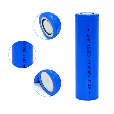 IFR 18650 خلية بطارية LiFePO4 10A 3.2V 1100mah مع معدل تفريغ عالي