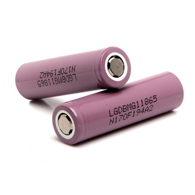 2900mAh LGDBMG11865 بطارية ، 18650 قابلة للشحن Li Ion 50g الوزن