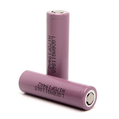 2900mAh LGDBMG11865 بطارية ، 18650 قابلة للشحن Li Ion 50g الوزن