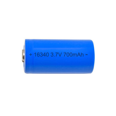 RCR123A خلية بطارية ليثيوم أيون دورة عميقة 3.7 فولت 700 مللي أمبير 16340