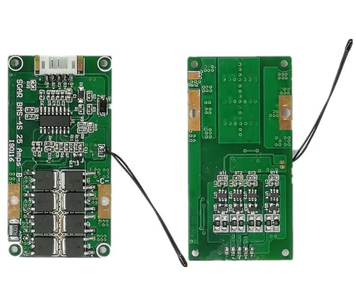 المنفذ المشترك 4S 10A BMS 14.8V مع التحكم في درجة الحرارة مقاس 66 × 34 مم