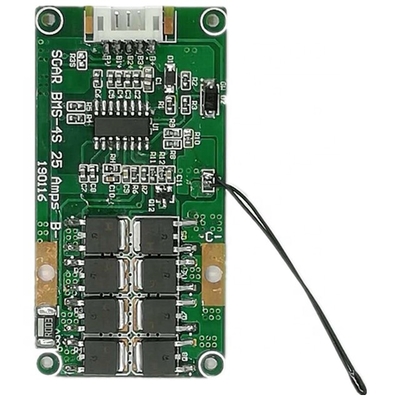المنفذ المشترك 4S 10A BMS 14.8V مع التحكم في درجة الحرارة مقاس 66 × 34 مم