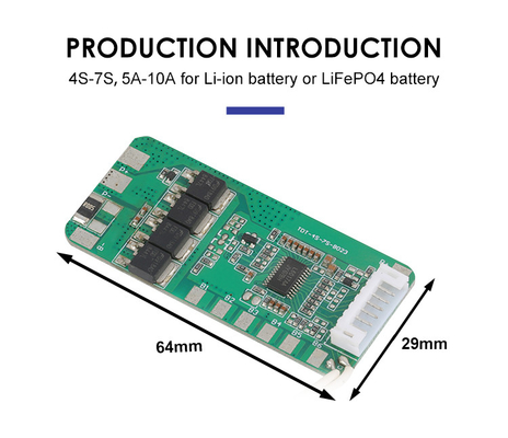 PCM BMS للوحة حماية البطارية 18650 5A-10A مع التوازن