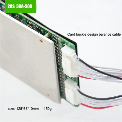 50A 20S 60V 72V LiFePO4 BMS نظام إدارة البطارية مع حماية درجة الحرارة