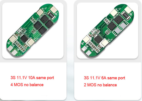 3S 6A 10A Li Ion 18650 BMS Pcm لوحة حماية البطارية 11.1 فولت 12 فولت 12.6 فولت