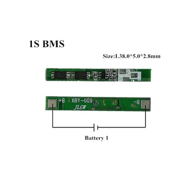 1S 2A Li Ion BMS PCM لوحة حماية البطارية مع شريط نيكل