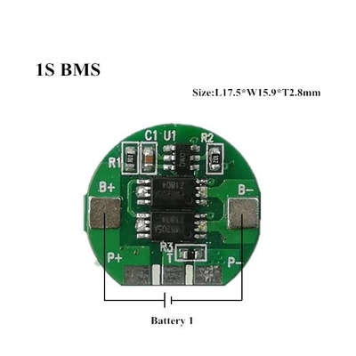3.7 فولت BMS لبطارية 18650 ، لوحة حماية بطارية ليثيوم 1S 5A