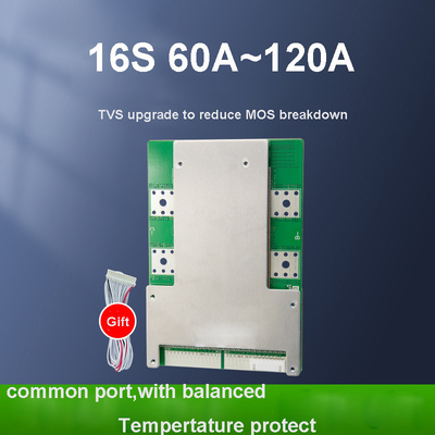 100A 120A 80A المنفذ المشترك BMS 60v 16S 17s 48v FR-4 المواد