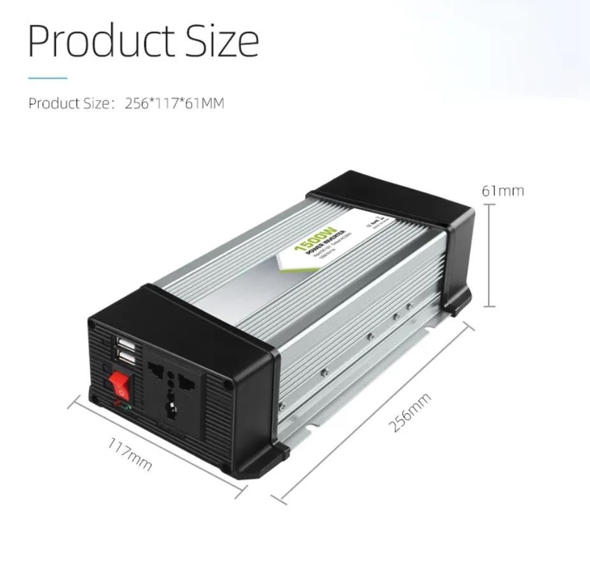 1.5KW DC AC الطاقة العاكس 12 فولت إلى 230 فولت الشمسية المعدلة شرط لموجة العاكس عالية الكفاءة