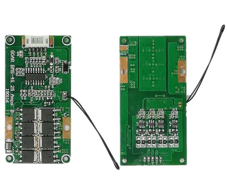 المنفذ المشترك 4S 10A BMS 14.8V مع التحكم في درجة الحرارة مقاس 66 × 34 مم