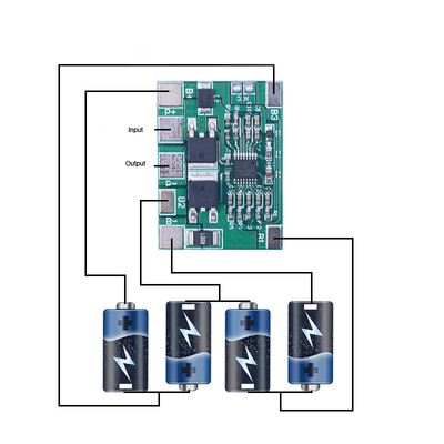 4S 12.8V 8A LiFePO4 BMS نظام إدارة البطارية مع حد تيار 20A